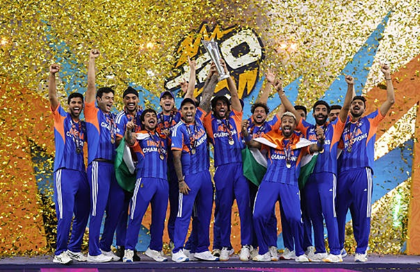 India crush New Zealand to win third T20 World Cup title