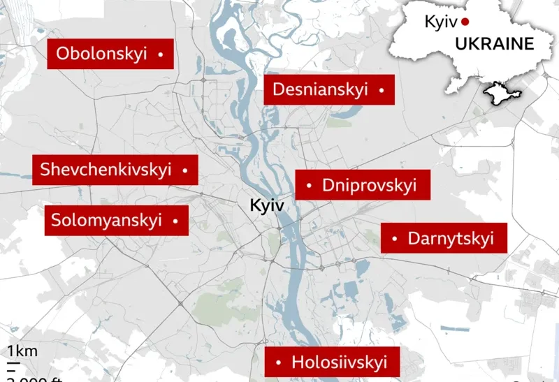 At least six killed in Kyiv as gunman opens fire and takes hostages