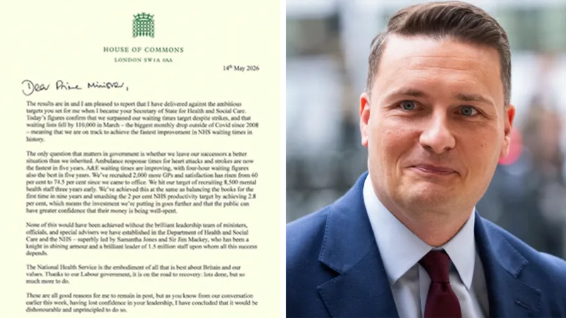 ‘Where we need vision, we have a vacuum’ – read Streeting’s resignation letter in full