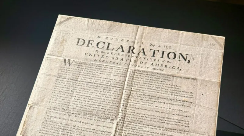 Rare copy of US Declaration of Independence found by volunteer in UK archives